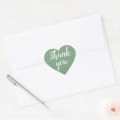 Groen dank u eenvoudige minimalistische hart stick hart sticker (Envelop)