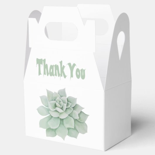 Groen Dank u Succulent Cactus Party Bruiloft Bedankdoosjes (Geopend)