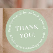 Groen Dank u Wedding Favoriete Sticker