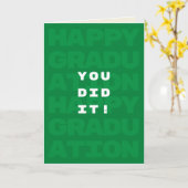 Groen dat heb je gedaan! Afstuderen-kaart Kaart (Gele Bloem)