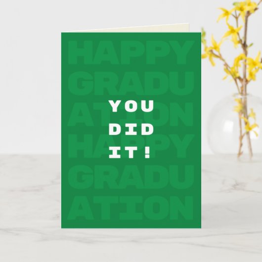 Groen dat heb je gedaan! Afstuderen-kaart Kaart (Gele Bloem)