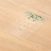 Groen de avond voor het repetitiediner acryl uitnodigingen (Laagn)