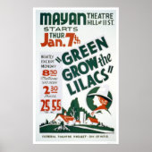 Groen de Lilacs 1937 WPA Poster (Voorkant)