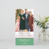 Groen & de Rode Banner van de Cirkel van de Feestdagenkaart (Staand voorkant)