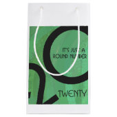 Groen Decennium 20e verjaardag Klein Cadeauzakje (Voorkant)