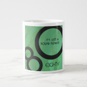 Groen Decennium 80th Birthday Grote Koffiekop (Voorkant)