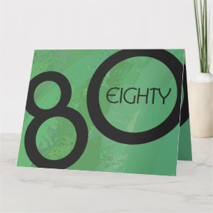 Groen Decennium 80th Birthday Kaart