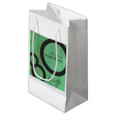 Groen Decennium 80th Birthday Klein Cadeauzakje (Voorkant Gekanteld)