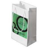 Groen Decennium 80th Birthday Klein Cadeauzakje (Achterkant Gekanteld)