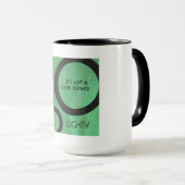 Groen Decennium 80th Birthday Mok (Voorkant rechts)