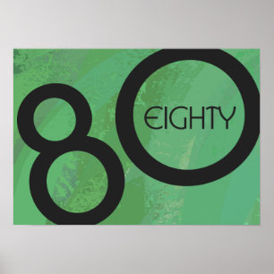 Groen Decennium 80th Birthday Poster