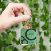 Groen Decennium 80th Birthday Sleutelhanger (Hand)