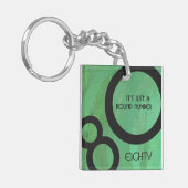 Groen Decennium 80th Birthday Sleutelhanger (Voorkant Links)