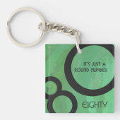 Groen Decennium 80th Birthday Sleutelhanger (Voorkant)