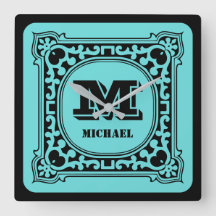 groen decoratief alfabet monogram