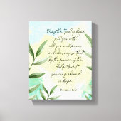 Groen Decoratieve Bijbel Verse Muur Canvas Afdruk (Voorkant)