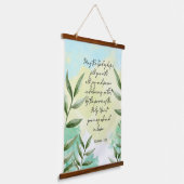 Groen Decoratieve Bijbel Verse Muur Hangend Wandkleed (Gebogen)