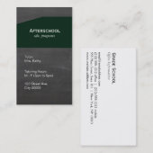 Groen deelvenster Chalkboard Visitekaartje (Voorkant / Achterkant)