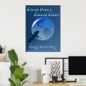 Groen denk aan schoon Poster (Thuiskantoor)