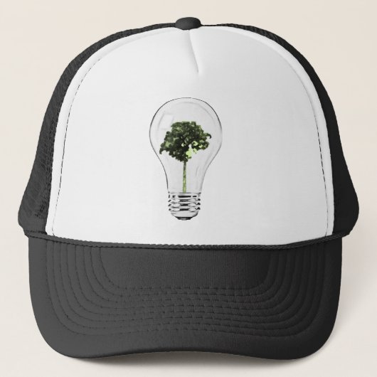 Groen denk slim na trucker pet (Voorkant)