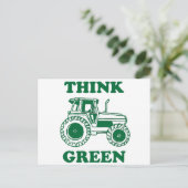 Groen denken briefkaart (Staand voorkant)