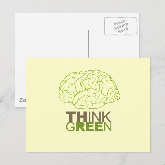 Groen denken briefkaart (Voorkant / Achterkant)