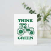 Groen denken briefkaart (Staand voorkant)