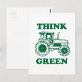 Groen denken briefkaart (Voorkant / Achterkant)