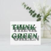 Groen denken briefkaart (Staand voorkant)