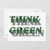 Groen denken briefkaart (Voorkant / Achterkant)