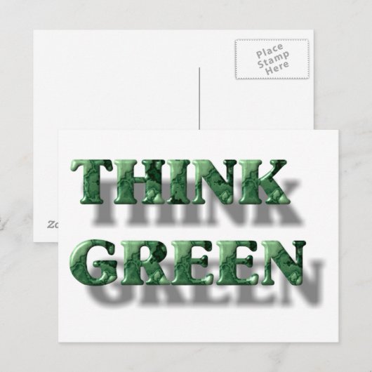 Groen denken briefkaart (Voorkant / Achterkant)