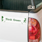 Groen denken bumpersticker (Op Truck)