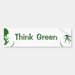 Groen denken bumpersticker