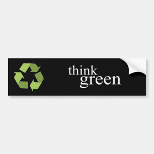 groen denken bumpersticker