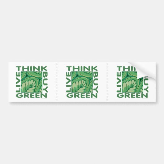 Groen denken bumpersticker (Voorkant)