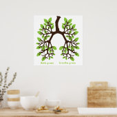 groen denken, groen ademen poster (Keuken)