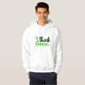 groen denken hoodie (Voorkant volledig)