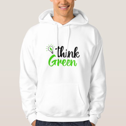 groen denken hoodie (Voorkant)