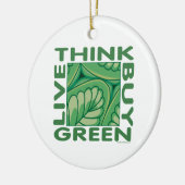 Groen denken keramisch ornament (Links)