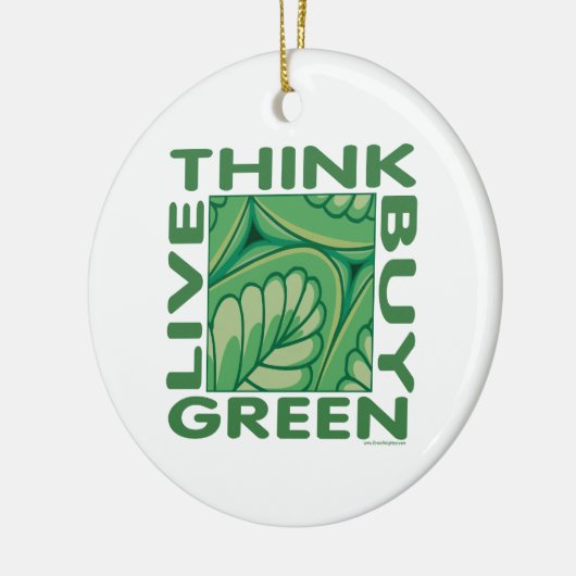 Groen denken keramisch ornament (Links)