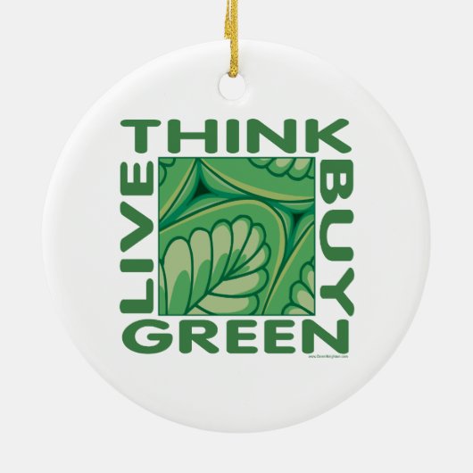 Groen denken keramisch ornament (Achterkant)