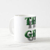 Groen denken koffiemok (Voorkant links)