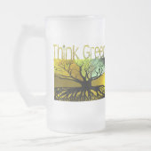 Groen denken matglas bierpul (Links)