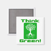 Groen denken | Milieubewustzijn Magneet (Voorkant / Achterkant)
