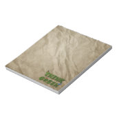 groen denken notitieblok (Linkerzijde)