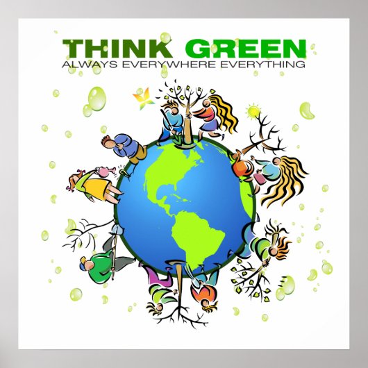 Groen denken - Plant een boom Poster (Voorkant)