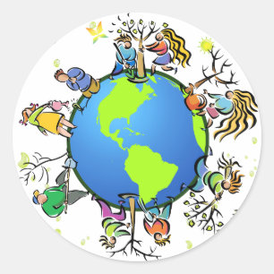 Groen denken - Plant een boom Ronde Sticker