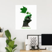 Groen denken poster (Thuiskantoor)