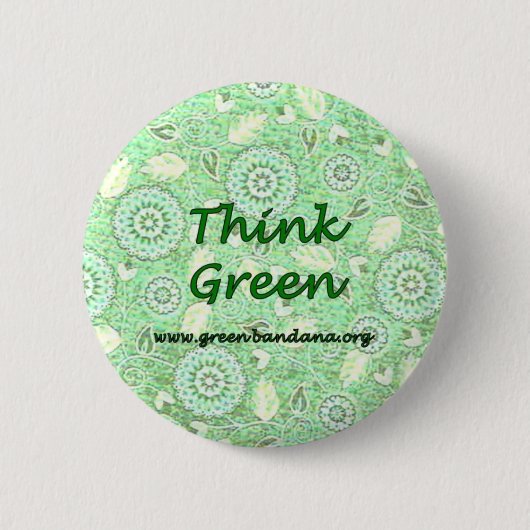 Groen denken ronde button 5,7 cm (Voorkant)