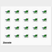 Groen denken ronde sticker (Vel)